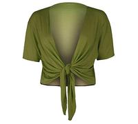 Fashion's island Damen Strickjacke, Einfarbig Schwarz * Gr. 50-52, Khaki