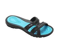 Fashy Damen Badeschuh Mayfield schwarz/türkis, Gr. 42, 7659 52