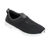 fashy Herren Aqua Schuhe Mendoza, federleicht, schwarz mit weißer Sohle,