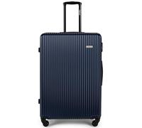 FASSLINE Reisekoffer Groß 76x51x29 cm 96l, aufgegebenes Gepäck, Hartschale aus ABS, Vier 360°-Spinner-Rollen, Zahlenschloss, Teleskopgriff, Größe XL, Hartschalen-Koffer Trolley Rollkoffer, Dunkelblau