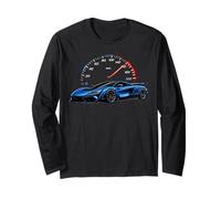Fast Supercar Tacho Rennwagen Turbo Kinder Jungen Herren Langarmshirt