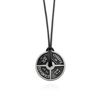 Faszinierend Halskette Ketten Schmuck Herren Frauen Anhänger Necklace Hantelscheibe Langhantel Hantel Anhänger Herren Fitness Gym Halskette Gewichtheben Bodybuilding Übung N390-1
