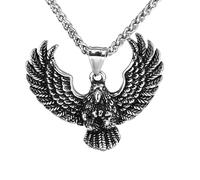 Faszinierend Halskette Ketten Schmuck Herren Frauen Anhänger Necklace Lebendige Persönlichkeit Adler Anhänger Punk