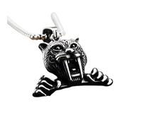 Faszinierend Halskette Ketten Schmuck Herren Frauen Anhänger Necklace Personalisierter Punk Stil Herren Anhänger 钢色单吊坠40202