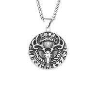Faszinierend Halskette Ketten Schmuck Herren Frauen Anhänger Necklace Vintage Hirsch Anhänger Halskette