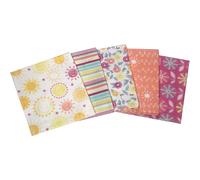 Fat Quarter Stoffpaket Sunshine, 100% CO 5 Stücke á 45 x 55 cm (18 x 22 inch)