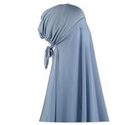 Faticinfa Chiffon-Hijab mit Raffhalter unter der Kappe, einfarbig, weicher Chiffon-Schal mit Hijab-Innenkappen für muslimische Frauen, Forever Blue, 70.1" X 30.1"