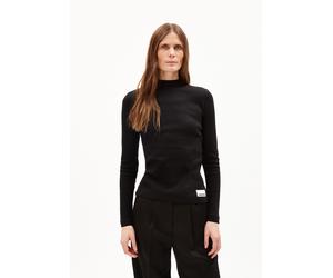 FATIMAARA RIPP-LANGARMSHIRT | Bio-Baumwoll Mix - schwarz (M)