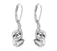 Faultier Ohrringe 925er Sterlingsilber Faultier Ohrhänger Tier Ohrringe Schmuck für Frauen