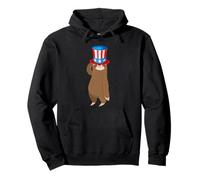 Faultier Onkel Sam 4. Juli Pullover Hoodie