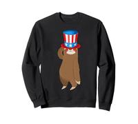 Faultier Onkel Sam 4. Juli Sweatshirt