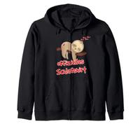 Faultier Pyjama Oberteil Schlaf Anzug Nachthemd Geschenk Kapuzenjacke