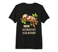 Faultier Schlafshirt Ultimatives Pyjama Nachthemd Geschenk Premium T-Shirt