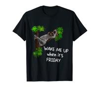 Faultier - Wake me up when it's friday (D010-1359A) T-Shirt