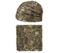 faustmann GERMANY LODENHUT MANUFAKTUR Beanie Rundschal Set Camouflage Fransendekor Damen und Herren Herbst Winter Camouflage One Size