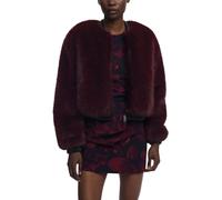 Faux-Fur bordeauxfarbene Jacke M