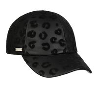 Faux Leather Leo Print Cap by Seeberger schwarz-schwarz One Size