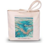 favplace Shopping Tasche mit Städtemotiv Great Barrier Reef Australien Tote Bag - Shopper bzw. Einkaufstasche für Fernweh oder Heimat - Reise Daybag - Jutebeutel