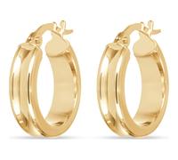 FAVS - Creolen 375er Gelbgold Ohrringe Damen