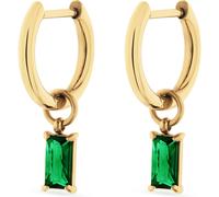 FAVS Creolen Edelstahl grün Damen