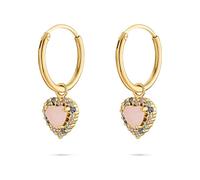 FAVS Little Friends Mädchen-Ohrhänger 925er Silber 8 Zirkonia One Size, Herz 88314531