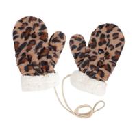 Faxianther Fäustlinge Handschuhe Kinder Winter Handschuhe mit Fleece Winterhandschuhe Plüsch Dicke Warm Fausthandschuhe mit Schlüsselband für 8-13 Jahre Jungen Mädchen (Braun)