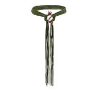 Faxianther Wikinger Gürtelband Mittelalterlicher Stoffgürtel Seilgürtel mit Schlange Schnalle und Band Bindegürtel wiking Cross Seilgürtel Mittelalter Accessoire für Damen Herren (Grün)