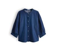 Opus Fashion Damenbluse Fayani – Jeansbluse BCI Cotton Regular Fit Dunkelblau 38