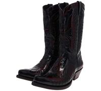 FB Fashion Boots Herren Stiefel Marcos Lederstiefel Westernstiefel Cowboystiefel Schwarz Rot 48 EU