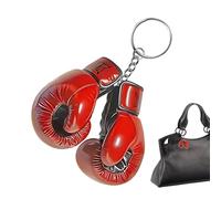 Fbinys Boxing Gloves Key Rings, Acrylic Bag Charm Boxing Keychain, Exquisite Creative Design Adults Kids Fitness Backpack Decoration for Family Friends Gift, Red, 5.8x5.5cm