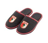 FC Augsburg FCA Pantoffeln Filzpantoffeln Hausschuhe grau (Grau, EU Schuhgrößensystem, Erwachsene, Numerisch (von/bis), M, 45, 46)