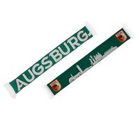 FC Augsburg Schal Skyline - grün | Strickschal | Fanschal | FCA