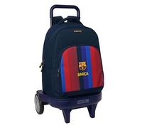 FC Barcelona 1. Team 26/27, großer Rucksack mit Rädern, kompakt, abnehmbar, ideal für Kinder verschiedener Altersgruppen, bequem und vielseitig, Qualität und Widerstandsfähigkeit, 33 x 22 x 45 cm
