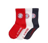 FC Bayern München | Crew Socken 3er-Set | Kinder | Mehrfarbig