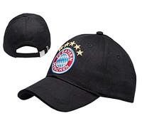 FC Bayern München Kinder Cap - Logo 5 Sterne - Kids Basecap Schildmütze Kappe FCB Farbe Schwarz