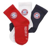 FC Bayern München Kindersocken 3er-Pack rot-weiß-blau |Kinder Socken | FCB - Größe 27-30