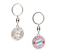 FC Bayern München Schlüsselanhänger - Rekordmeister - FCB Anhänger mit Wendemotiv