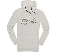 FC-Moto FCM-Sign-D Damen Long-Kapuzensweatshirt, grau, Größe S