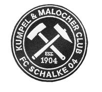 FC Schalke 04 Aufnäher Kumpel & Malocher - Offizieller S04 Patch zum Aufnähen - Fußball Fanartikel für Jacke, Kutte, Rucksack & Tasche
