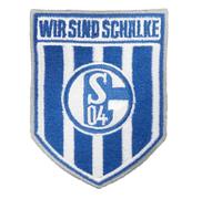 FC Schalke 04 Aufnäher „Wir sind Schalke“ - Offizieller S04 Patch zum Aufnähen - Fanartikel für Jacke, Kutte, Weste, Rucksack & Tasche