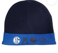 FC Schalke 04 Baby Mütze Navy - Offizielle S04 Babymütze mit Logo - Weiche Baumwolle, warme Kinder Mütze - Schalke Fanartikel Baby Geschenk