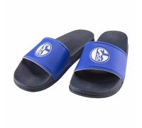 FC Schalke 04 Logo Badelatschen Slides (navy, EU Schuhgrößensystem, Erwachsene, Numerisch, M, 41, 46)