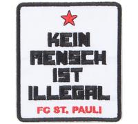 FC St. Pauli - Aufnäher Kein Mensch ist illegal - weiß