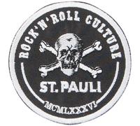 FC St. Pauli - Aufnäher RnR Football Club Totenkopf - schwarz