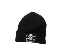 FC St. Pauli Mütze Totenkopf - 100% Biobaumwolle, Fanmütze in Schwarz