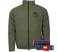 FC St. Pauli Pufferjacke Puffy Jacke Übergangsjacke Totenkopf oliv + 2x FANERGY Traubenzucker (XS)