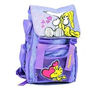 FCP Schulrucksack Peanuts Snoopy ausziehbar + Geschenk 7 löschbare Stifte und Schlüsselanhänger Pfeife, mehrfarbig, Einheitsgröße