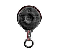 FDAIUN Für Mercedes Smart Genie 2023 New Smarter Three Cars 22 Barbers Zubehör Leder Schlüsselhalter Schlüsselkette Wildleder Cover Key Case Protective Schwarz