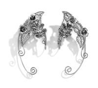 FDCGAS elfen ohren - 1 paar Elfen Ohrringe für Damen Silber Elfenohren Manschetten Ohrclips Ohne Ohrlöcher für Halloween Cosplay Hochzeit,ohrringe ohne ohrloch