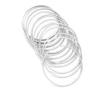 FDEETY 1Runde Armreifen Set Mehrschichtige Texturierte Armband Kollektion Stapelbare Metallringe Schmuck Accessoires